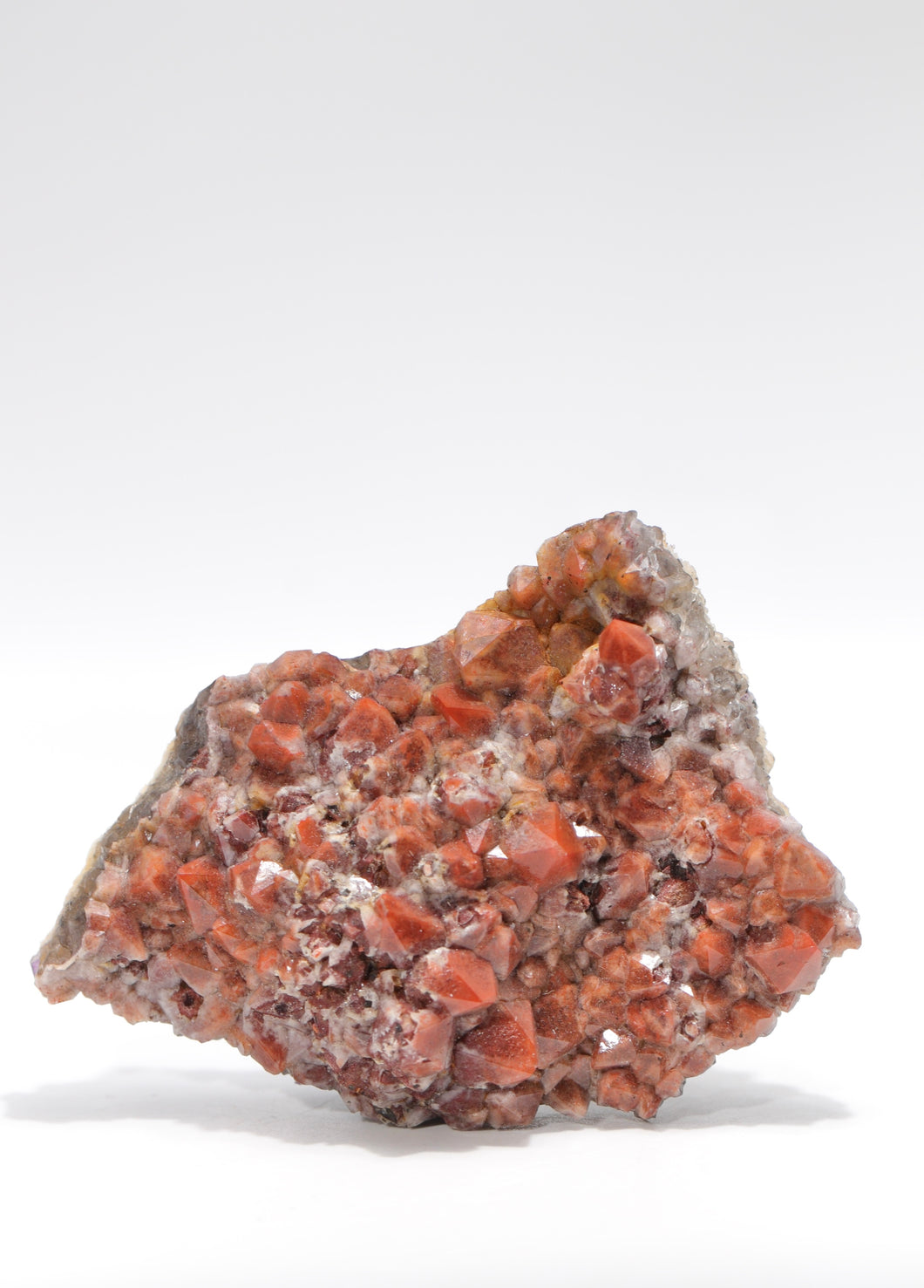 Quartz with Hematite on Fluorite - Wolsendorf Fluorite Mining District, Schwandorf, Upper Palatinate, Bavaria, Germany