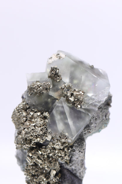 Octahedral Fluorite with Pyrite