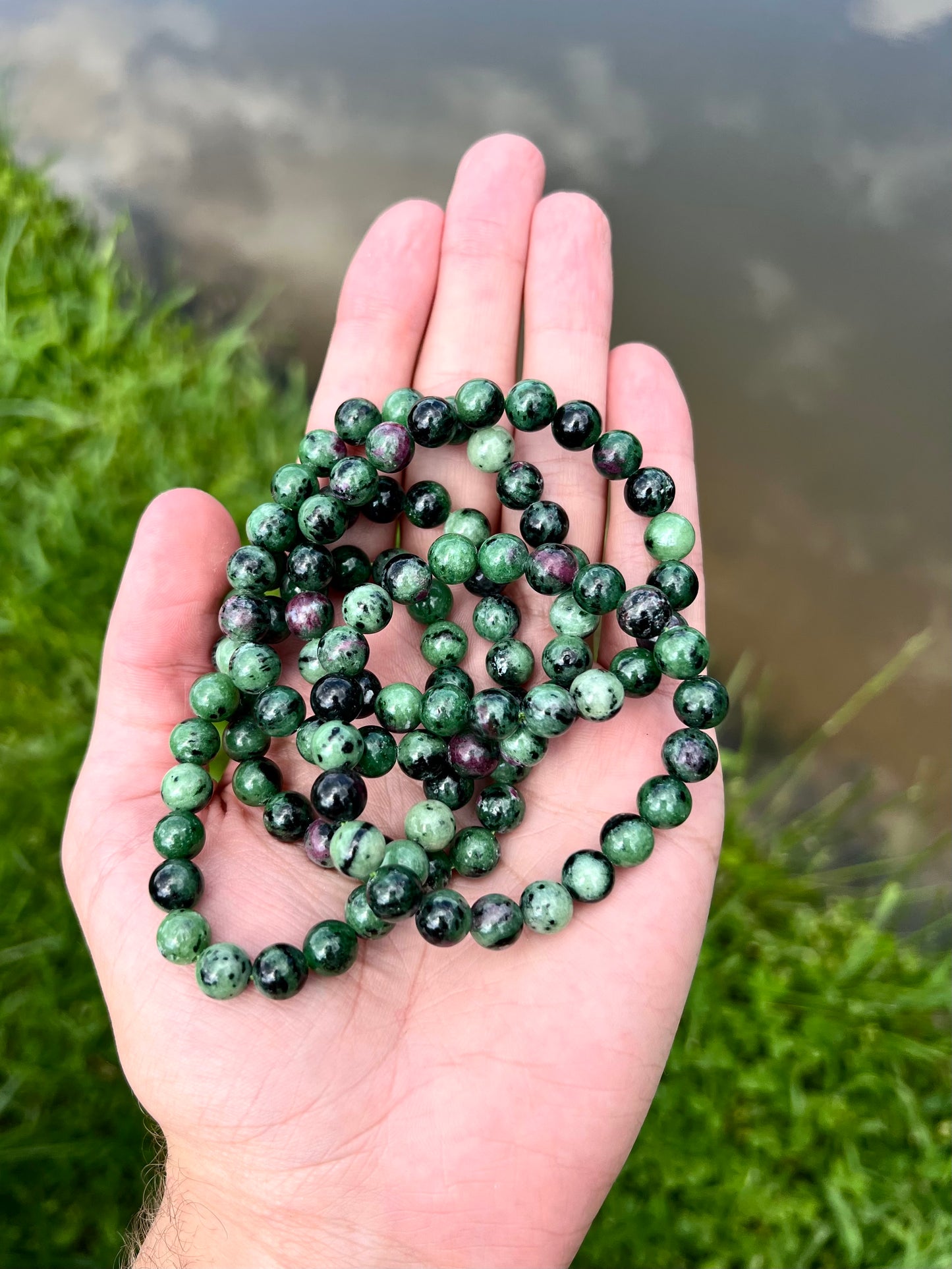 Ruby Zoisite Bracelet 8mm