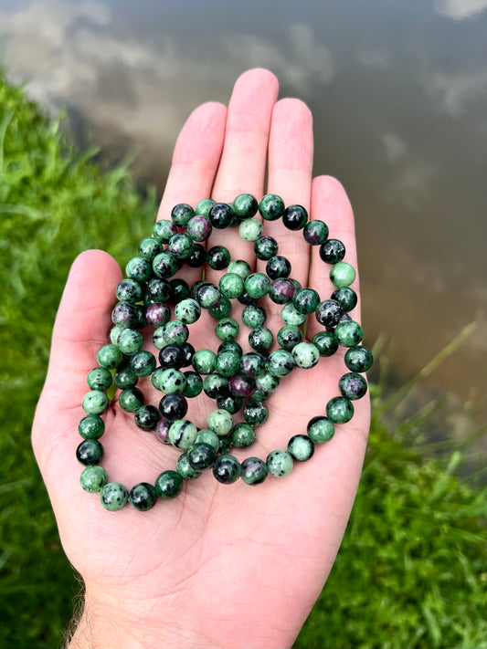 Ruby Zoisite Bracelet 8mm