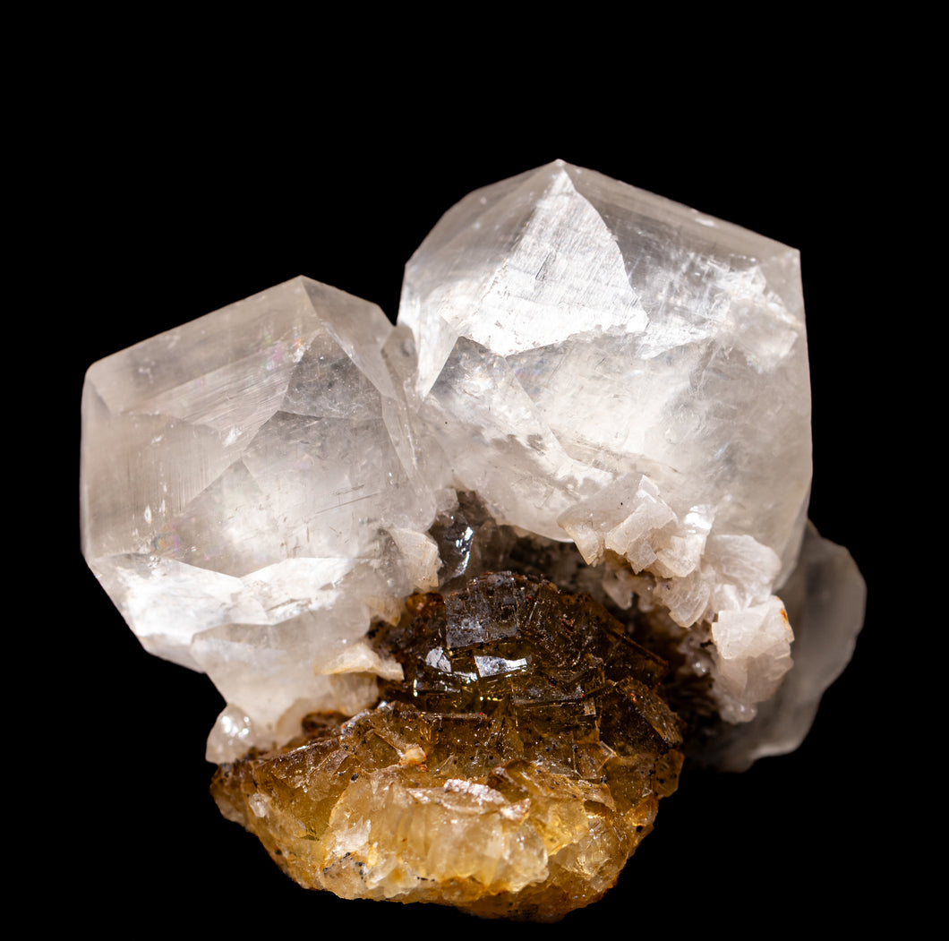 Calcite on Fluorite - Moscona Mine, El Pontón de Solís, Corvera de Asturias, Asturias, Spain
