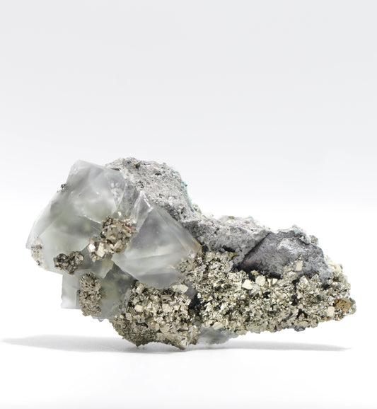 Octahedral Fluorite with Pyrite