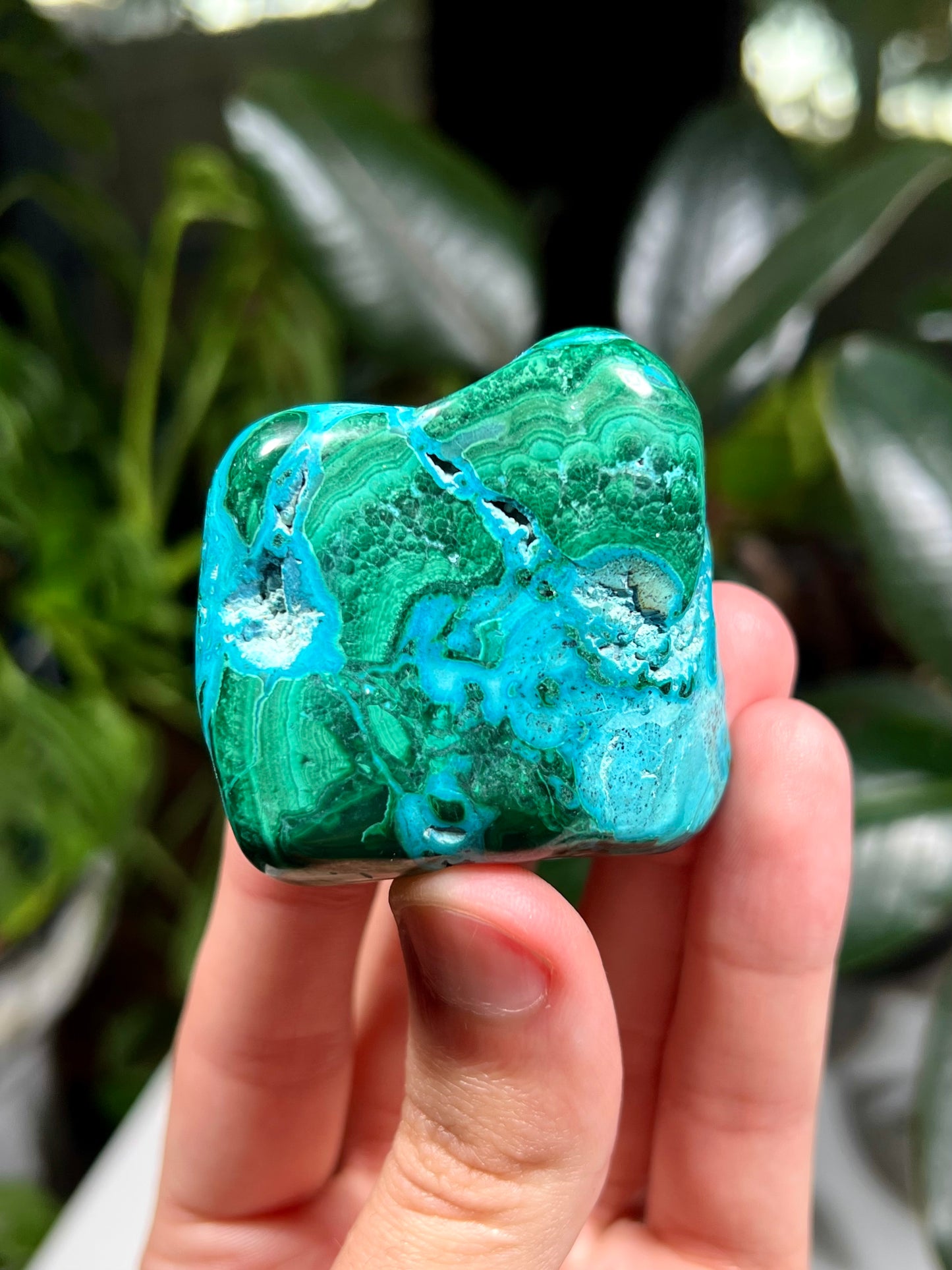 Chrysocolla and Malachite Freeform