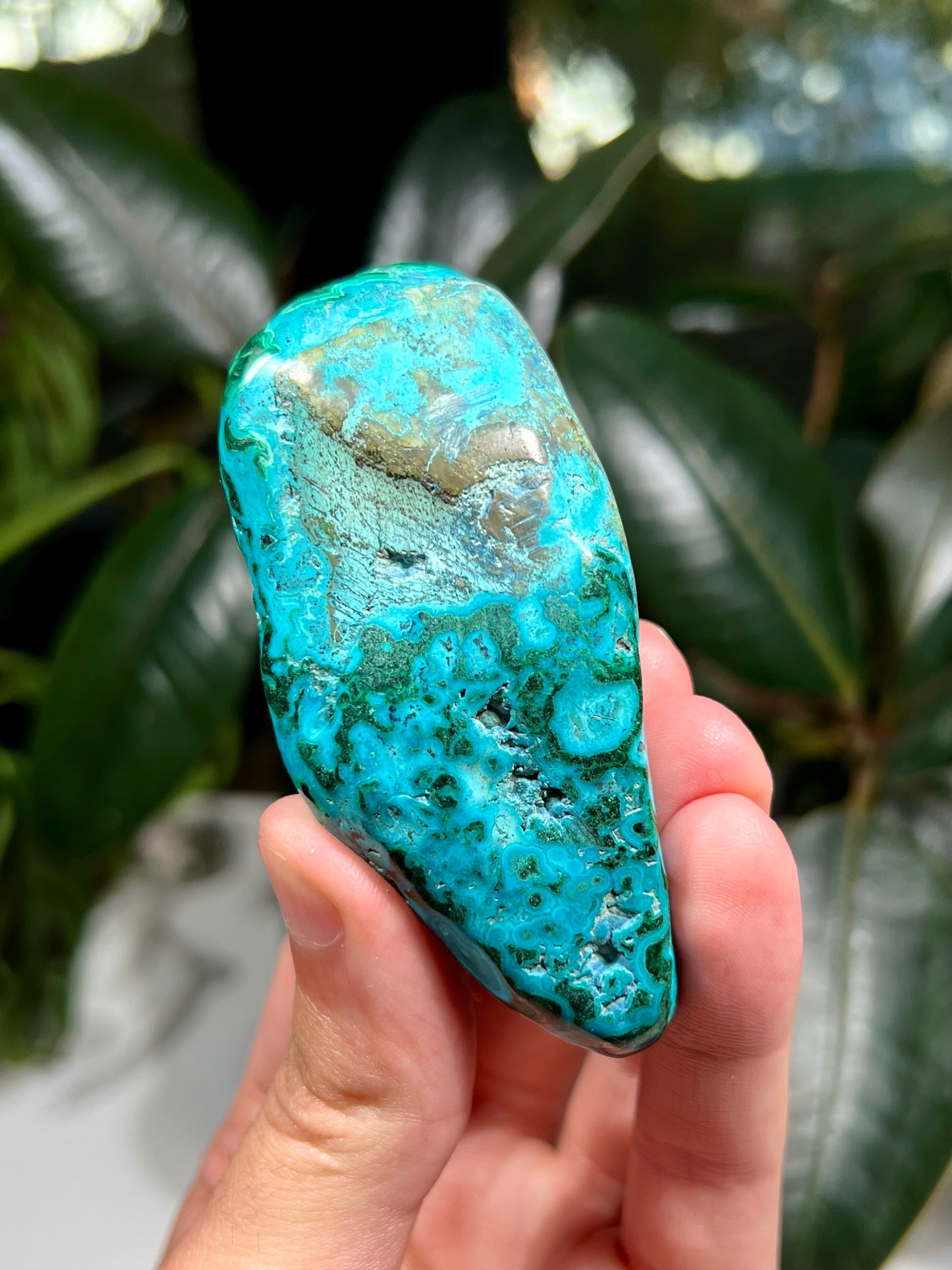 Chrysocolla and Malachite Freeform