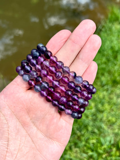Purple Fluorite Bracelet 8mm