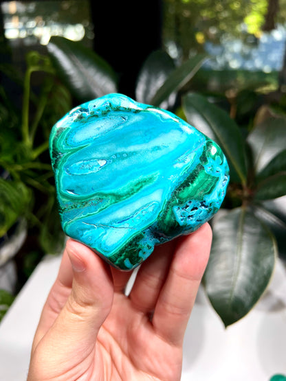 Chrysocolla and Malachite Freeform