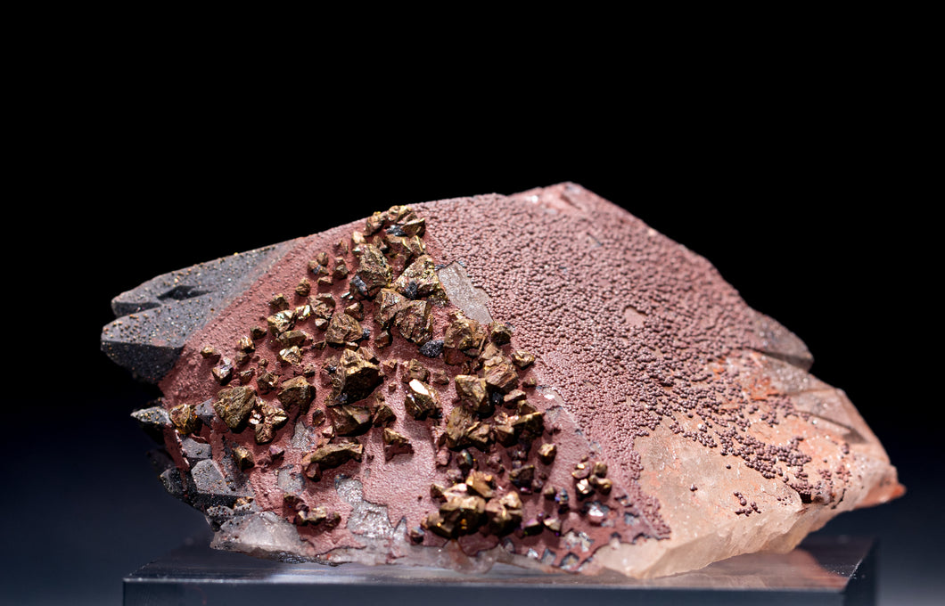 Calcite with Chalcopyrite - Pea Ridge Mine, Washington County, Missouri, USA