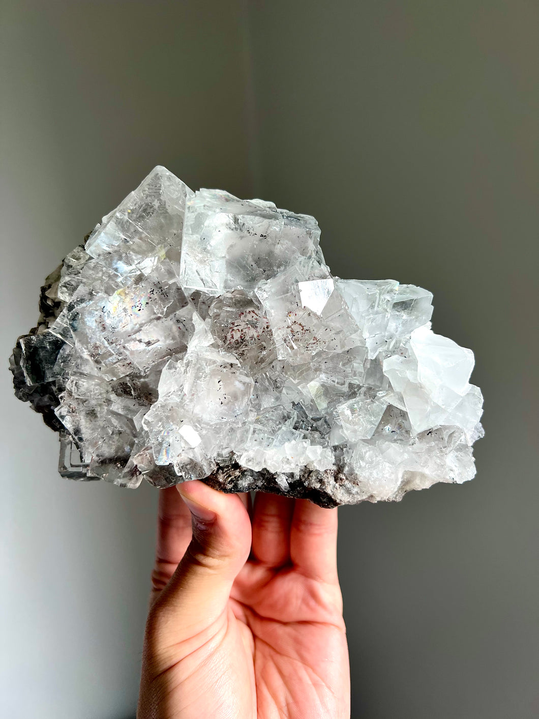 Fluorite with Cinnabar Inclusions - Emilio Mine, Asturias, Spain