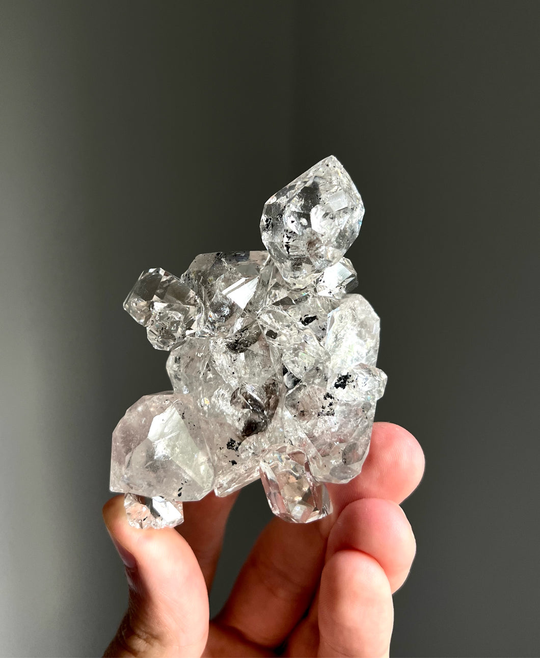 Herkimer Diamond Quartz Chain - Herkimer Diamond Mine, New York