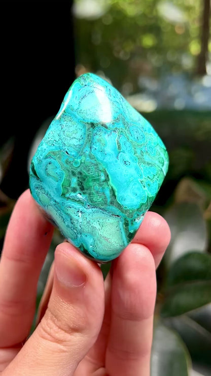 Chrysocolla and Malachite Freeform