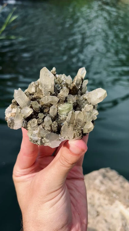 Quartz with Mica & Fluorapatite